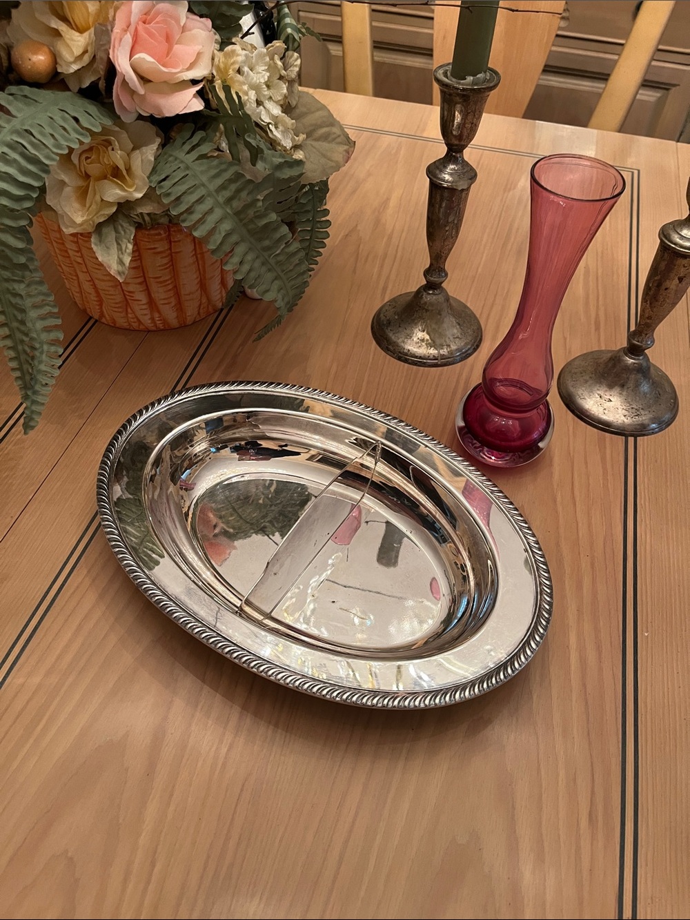 “Fiesta” silverplated Divided Dish